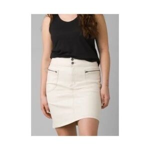 Prana Broadway Skirts Straight Organic Cotton Knee Length Denim